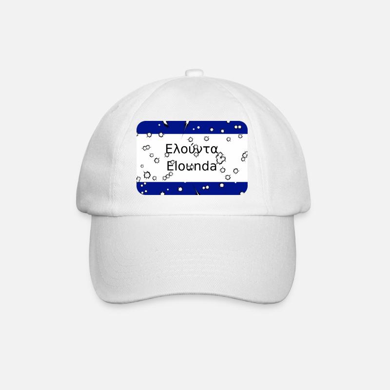 MG Kriti town sign Elounda - Baseball Cap - white/white