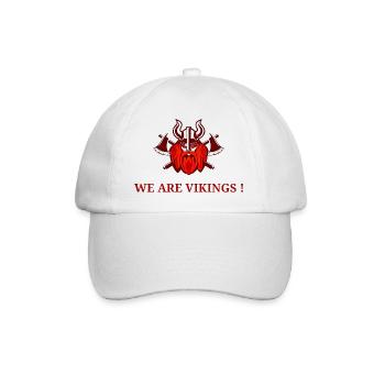 Wikinger Antiker Kreis des Krieges - Baseballkappe - Weiß/Weiß - Vorne
