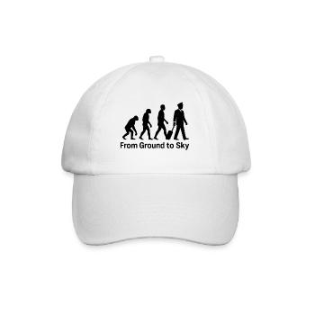 From Ground to Sky – Pilot Evolution Shirt - Baseballkappe - Weiß/Weiß - Vorne