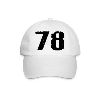 78 Number Jersey - Baseball Cap - white/white - Front