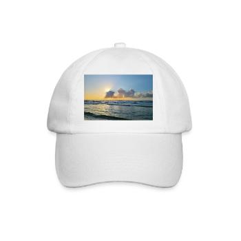 Sunset over the sea with clouds - Baseball Cap - white/white - Front