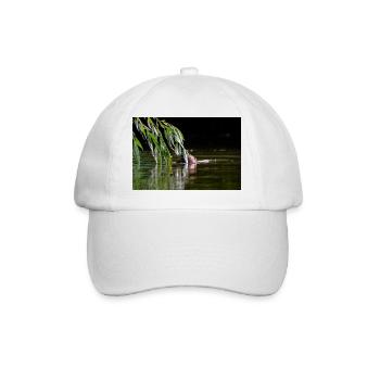 000_1106_DxO - Wild Beaver Eating Willow Leaves - Baseball Cap - white/white - Front