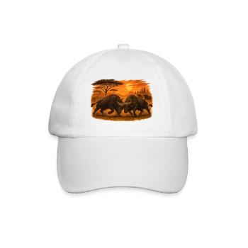 Battle of the Buffaloes – Wild Power. - Baseball Cap - white/white - Front