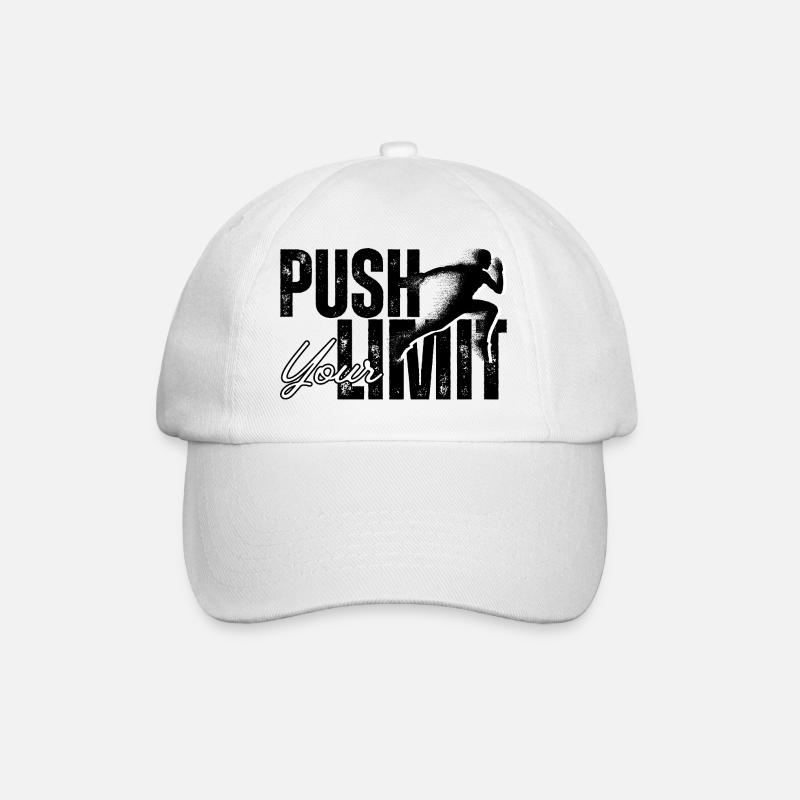 PUSH_YOUR_LIMIT - Baseball Cap - white/white