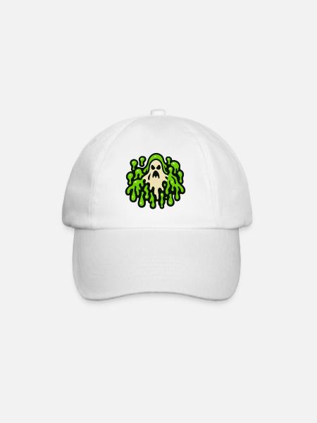 Spooky ghost slime print - Baseball Cap - white/white