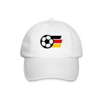 Abstract color geometry in red and yellow - Baseball Cap - white/white - Front