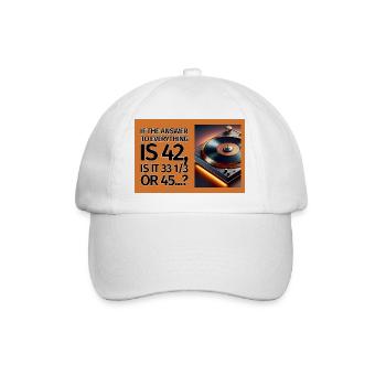 42 is the answer - Baseball Cap - white/white - Front