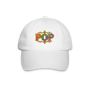 POP | Colorful Pop Art Lettering - Baseball Cap - white/white - Front