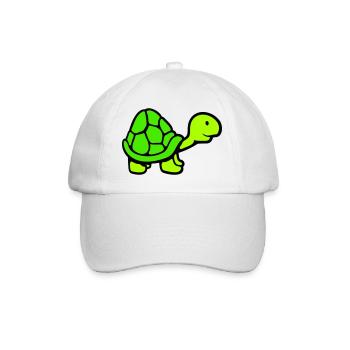 Turtle long neck smiling happy funny - Baseball Cap - white/white - Front