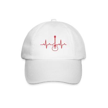 Conception musicale de battements de cœur - Casquette classique - blanc/blanc - Devant