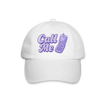 Call me - Baseballkappe - Weiß/Weiß - Vorne