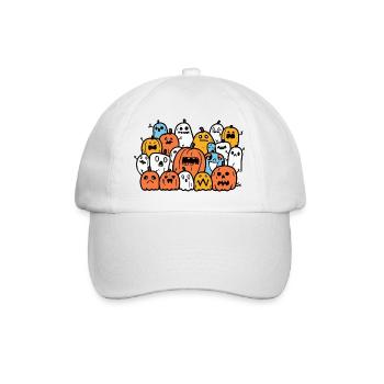 Halloween Pumpkin Party - Baseball Cap - white/white - Front