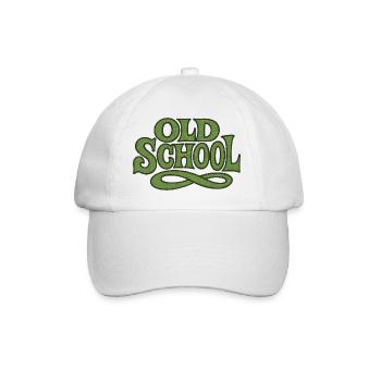 Old School Green Emblem - Baseball Cap - white/white - Front