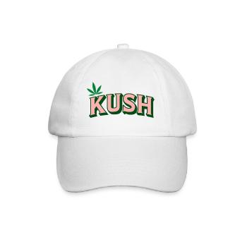 KUSH Rétro Feuille - Casquette classique - blanc/blanc - Devant