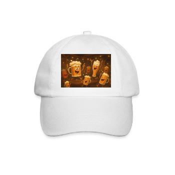 Beers that celebrate with joy - Baseball Cap - white/white - Front