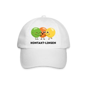Contact Lenses – Funny Pun - Baseball Cap - white/white - Front