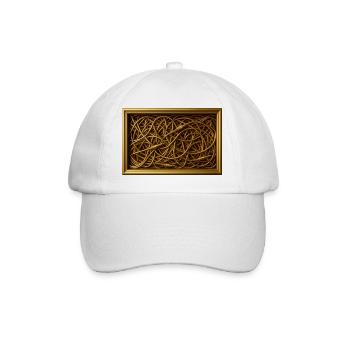 Gold Swirls of Cables - Baseball Cap - white/white - Front