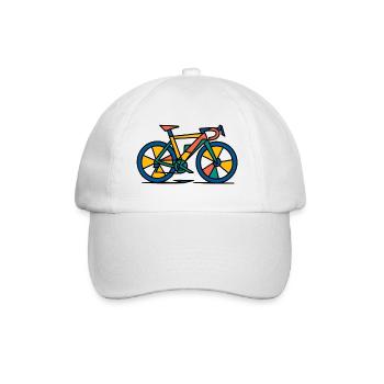 Vibrant Abstract Bike - Baseball Cap - white/white - Front