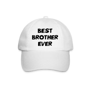 Bester Bruder aller Zeiten - Freund - Freundschaft - Baseballkappe - Weiß/Weiß - Vorne