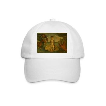 Chats sur la scène de la coquille dans le style de la peinture - Casquette classique - blanc/blanc - Devant