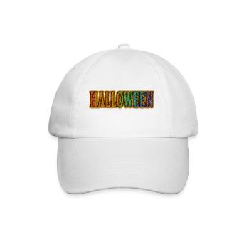 Halloween Regenbogen Schriftzug - Baseballkappe - Weiß/Weiß - Vorne