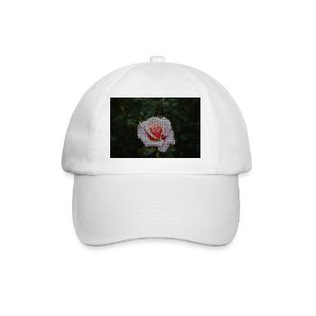 Rose mosaic in the night green - Baseball Cap - white/white - Front