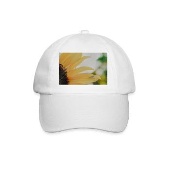 Sonnenblume Nahaufnahme Gelb Orange - Baseballkappe - Weiß/Weiß - Vorne