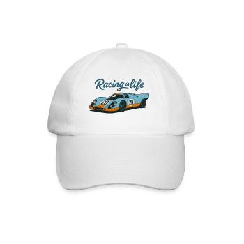 Racing_is_life - Baseball Cap - white/white - Front