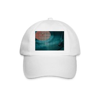 Turntable in a curvy pattern - Baseball Cap - white/white - Front