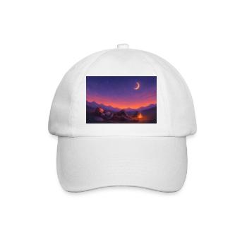 Moonlit Night Knight by the Fire - Baseball Cap - white/white - Front
