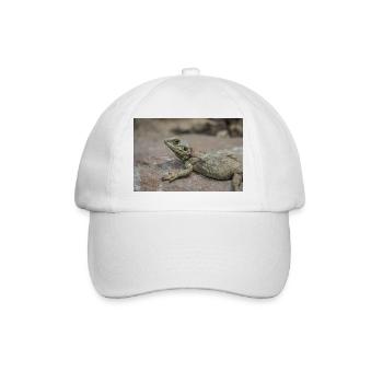 Dragon barbu du désert sur rocher - Casquette classique - blanc/blanc - Devant