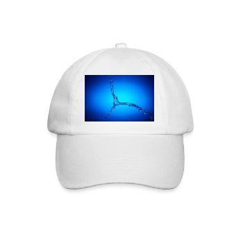 Blue Water Splash #2 - Baseball Cap - white/white - Front