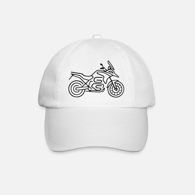 Moto GS noir - Casquette classique - blanc/blanc
