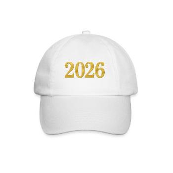 NEW -- 2026: Bold Looks for a Bright New Year! - Baseball Cap - white/white - Front