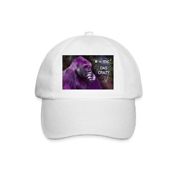 DAS Crazy Ja - Quantum Orangutan e mc2 Jugendwort - Baseballkappe - Weiß/Weiß - Vorne