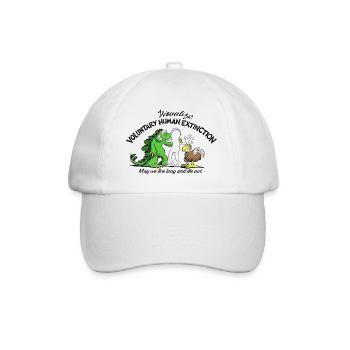 Voluntary Human Extinction Movement VHEMT - Baseballkappe - Weiß/Weiß - Vorne