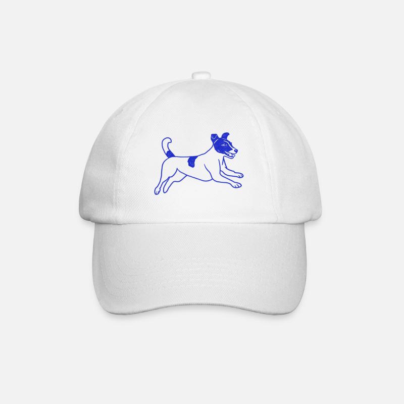 Jack Russell Terrier Running - Baseball Cap - white/white