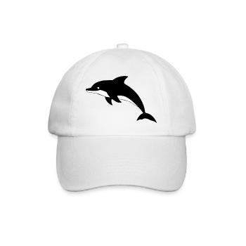 Dolphin Dolphins T-shirt Gift - Baseball Cap - white/white - Front