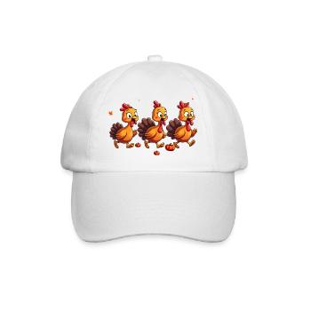 Thanksgiving Truthahn Baby - Baseballkappe - Weiß/Weiß - Vorne