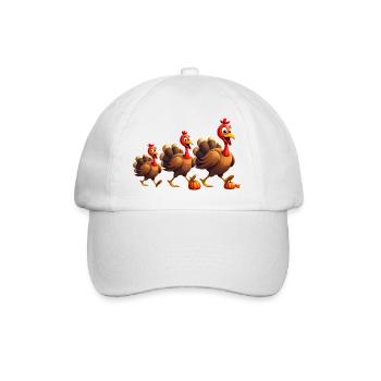 Thanksgiving Truthahn Baby - Baseballkappe - Weiß/Weiß - Vorne