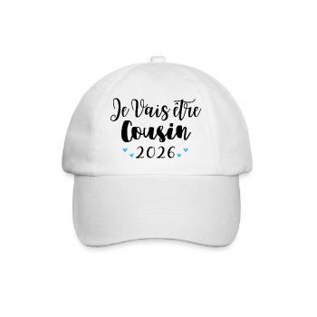 Je Vais Être Cousin 2026 Annonce Grossesse - Casquette classique - blanc/blanc - Devant