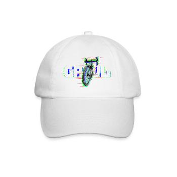 Gravel Bike Glitch Colorful - Baseball Cap - white/white - Front
