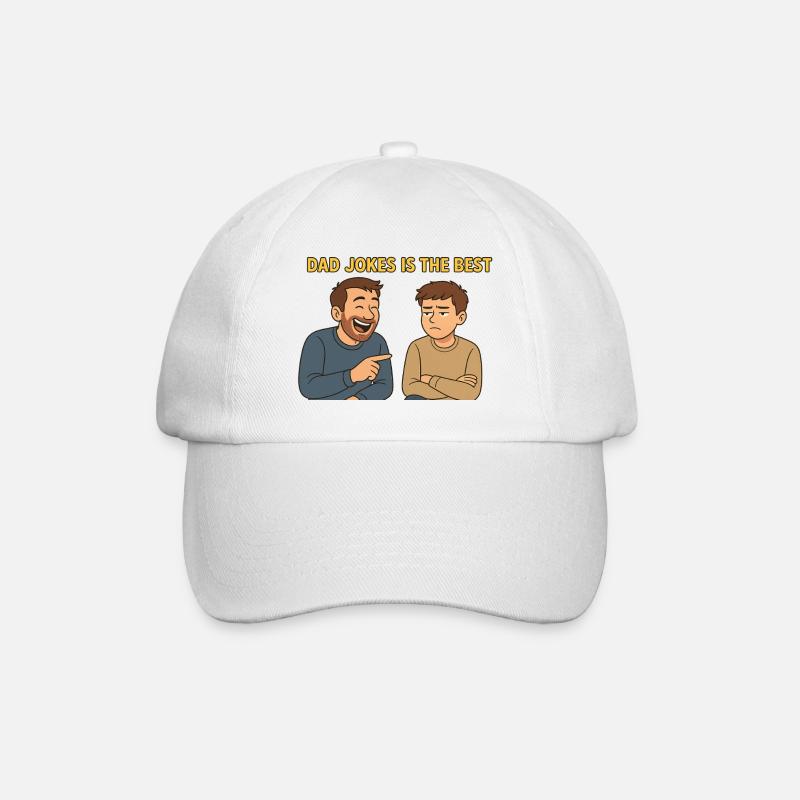 Les blagues de papa sont les meilleures - Casquette classique - blanc/blanc