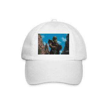 Illustration of a fantasy landscape - Baseball Cap - white/white - Front