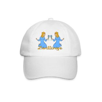 Sternzeichen Zwillinge - Baseballkappe - Weiß/Weiß - Vorne