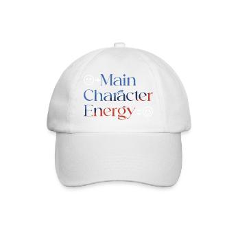 Main Character Energy colorful smilie - Baseball Cap - white/white - Front