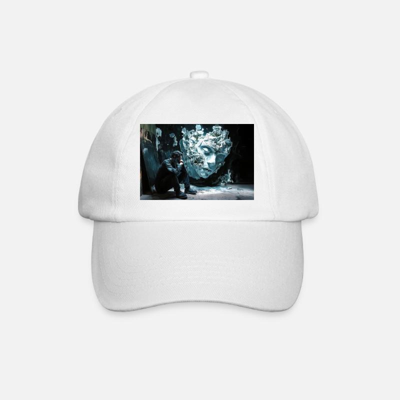Face de glace dans l’ombre - Casquette classique - blanc/blanc