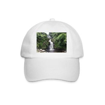 Emerald Forest Waterfall - Baseball Cap - white/white - Front