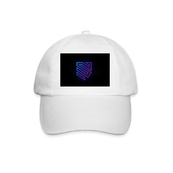 Dégradé du logo géométrique néon - Casquette classique - blanc/blanc - Devant
