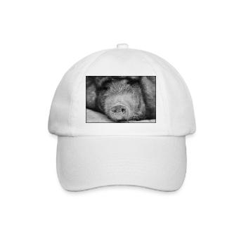 Schwein gehabt <3 - Baseballkappe - Weiß/Weiß - Vorne